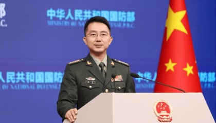 新任国防部新闻发言人蒋斌，正式亮相