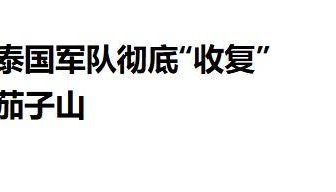泰国敢死队猛攻茄子山高地,顶着柬埔寨炮击,48小时冲锋拿下阵地