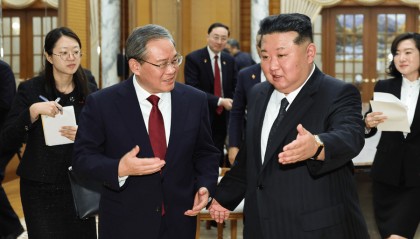 李强会见朝鲜劳动党总书记、国务委员长金正恩