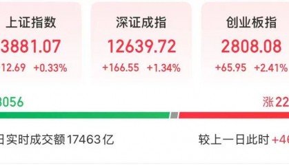 创业板指突破2800点,科创50大涨,寒武纪市值一度超6000亿