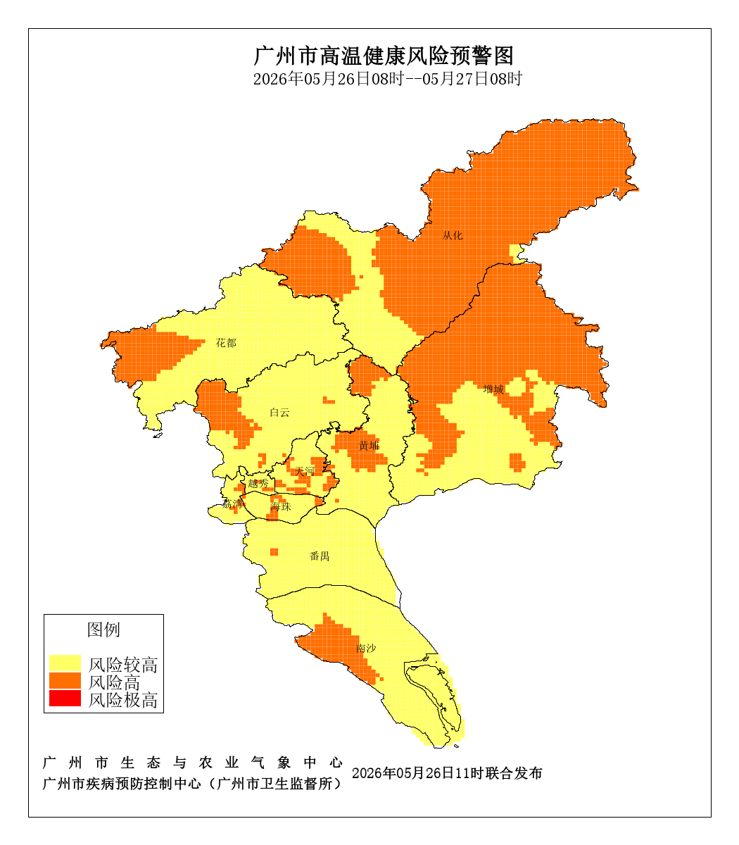 “根本不敢出门”！广州发高温健康风险预警，高风险区域在……